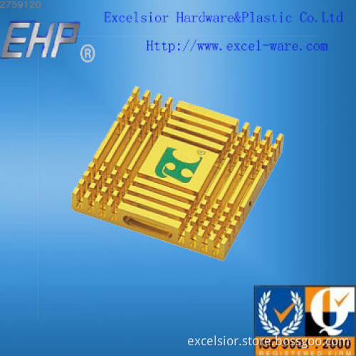 Golden Anodized Aluminum Heat Sink
